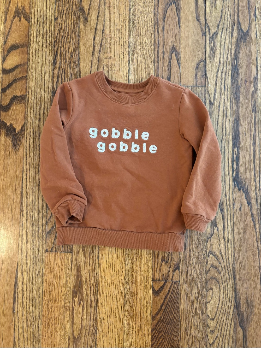 Petit Lem brown 'gobble gobble' Pullover Sweatshirt